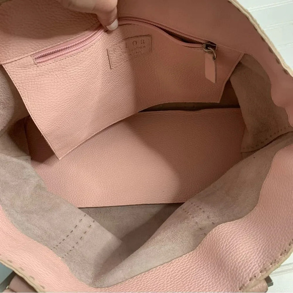 Falor Italia Pebbled Leather Tote Bag Purse - Picture 4 of 9